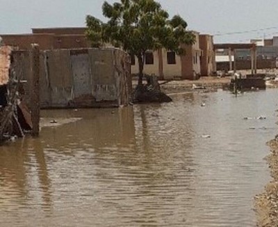Rosso Mauritanie inondé par les eaux de pluie