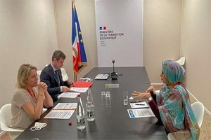 Sommet mondial de l'IUCN à Marseille : Marieme Bekaye a rencontré Barbara Pompili et  Pierre Dubreuil